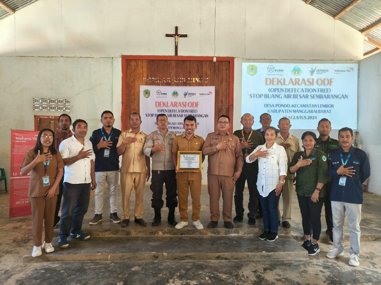 DEKLARASI ODF (OPEN DEFECATION FREE) STOP BUANG AIR BESAR SEMBARANGAN DESA PONDO KECAMATAN LEMBOR  KABUPATEN MANGGARAI BARAT